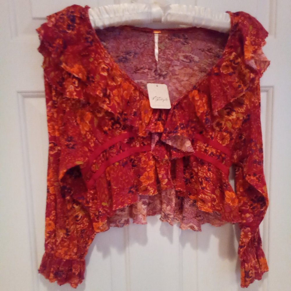 FREE PEOPLE Rudi ruffled crop - Picture 9 of 10